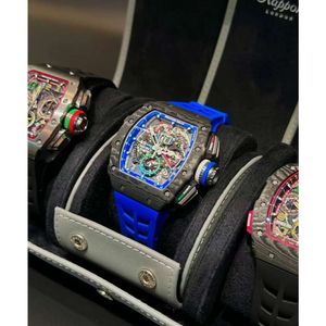 Mens Watch Superclone AAAA Mechanicics Watch Richa Milles Wristwatches RM11-04 풀 패션 크로노 그래프 UHR 6Uon RM11 CANBIR FIBRE CASE CALENDAR MONTRE LUXE