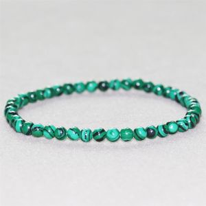 MG0018 Hela malachitarmband 4 mm Mini Gemstone Jewelry Women's Yoga Mala Energy Protection Balance Armband316s