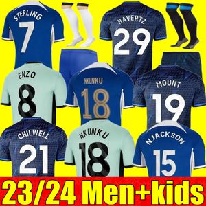 2023 2024 Nkunku Jackson CFC maglie da calcio Disasi 23 24 Enzo Fernandez Mudryk JAMES STERLING Cucurella Chukwuemeka maglia da calcio uomo bambini kit Ugochukwu