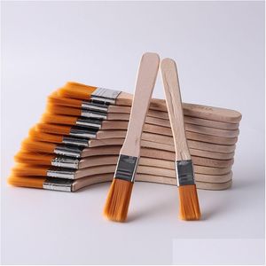 Painting Supplies High Quality Nylon Paint Brush Different Size Wooden Handle Watercolor Brushes For Acrylic Oil School Art Dh5678 Dro Dh3Pj