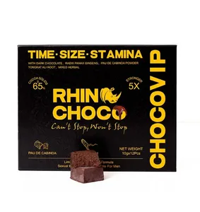 Acessórios para fumar Chocolate de rinoceronte sólido aumenta a ereção e o tempo sexual para homens chocovip