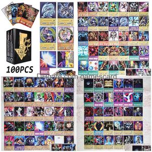 100 pezzi di carte stile Yu-Gi-Oh occhi azzurri mago nero Exodia Obelisco Slifer Ra Yuh Dm classico proxy fai da te carta regalo per bambini G220311 Drop Deli Dh7Lw