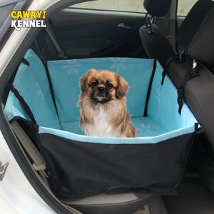 Cat s Crates Houses CAWAYI KENNEL Pet Dog Car Seat Cover Carrying for Dogs Cats Mat Blanket Rear Back Hammock Protector transportin perro 230915