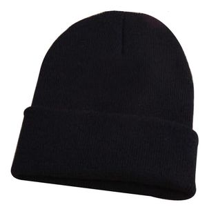 Gorro/bonés de caveira VENDAS QUENTES!!! Moda masculina feminina gorro malha boné de esqui hip-hop inverno quente fio de lã cor sólida chapéu preto outono primavera 230914