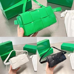 İtalya kaset bel çantaları siyah mini intreccio yeşil dokuma fany paketi manyetik toka tek iç açık cep bağlı koyun lea2888
