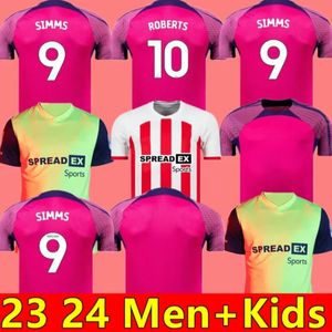 23 24 Sunderland Home Soccer Jerseys Stewart Simms Roberts Amad Clarke Daku Embleton E O'nien Football Shirt Pritchard Mens Kids Kit