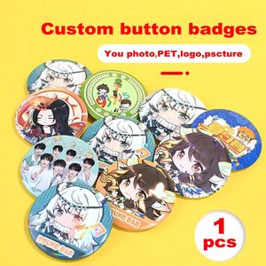 Pins Brooches Brooch Accessories Clothes Backpack Po Cute Cartoon Customized Metal Lapel Pin Personalised Button Tin Badges for Gifts 230915