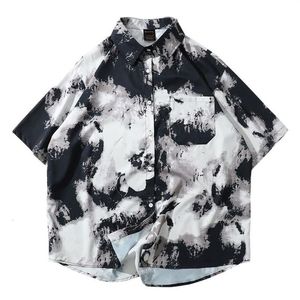 Erkekler Sıradan Gömlek Erkek Hawaiian 2021 Yüksek kaliteli yaz baskısı açılış bileziği ince fit kısa kollu üst gömlek bluz m-2x2556