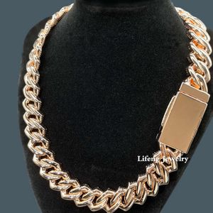 FAFAFA Anpassning Baguette Moissanite Full Iced Out Hiphop Cuban Link Chain Pass The Diamond Test Halsband