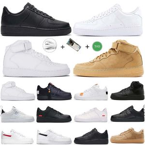 designer one Scarpe da corsa 1 piattaforma da uomo scarpe da ginnastica per uomo Casual una donna Triple Bianco Nero High Wheat High Low Bianco Rosso scarpe da ginnastica sportive skate