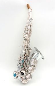 Eastern Music Yani Style Full Silver Plated Curved Soprano Saxophone Soprano Sax 00