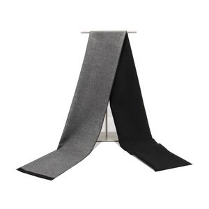 Sciarpe Cashmere di alta qualità Solido Grigio nero Navy boutique da uomo sciarpe a righe scozzesi colore patchwork 30x180 cm vendita al dettaglio all'ingrosso 230914