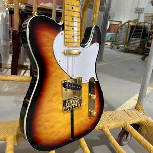 Loja personalizada tl guitarra elétrica merle haggard assinatura tuff cão nuvem maple topo vintage sunburst cor hardware dourado frete grátis