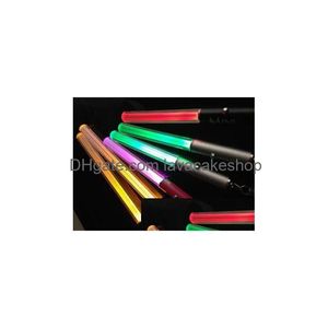 Outros suprimentos de festa de evento Atacado LED Lanterna Stick Chaveiro Mini Tocha Chaveiro de Alumínio Anel Durável Caneta Brilhante Varinha Mágica Ligh Dhzlb