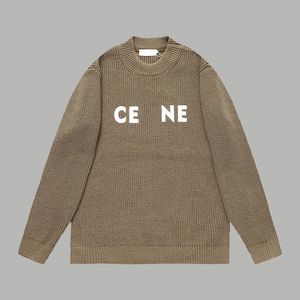 2023 Ny Cardigan Sticked tröja Minimalistiska broderi Loggbrev Akademiska lyx Elegant V-Neck Design Pullover Sweater Unisex U033