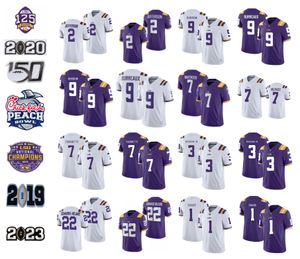 LSU Tigers Custom Football Jersey NCAA College Joe Burrow Burreaux Odell Beckham Jr. Justin Jefferson Tryann Mathieu Leonard Fournette Ja'Marr Chase S-4XL