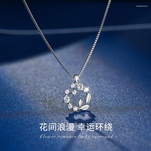 Bolsas de jóias Sintética Moissanite Diamante Lucky Grinalda Colar Feminino Design Sentido de Trigo Orelha Clavícula Cadeia