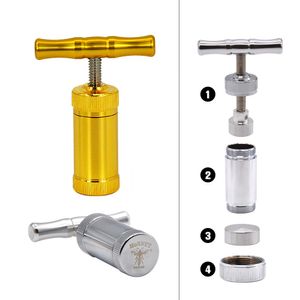 Hornet alumínio pólen seco erva presser compressor de fumo t-forma t lidar com imprensa tabaco moedor de especiarias triturador creme chicote