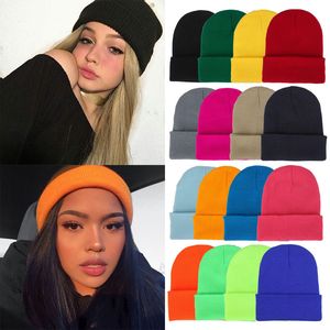 Beanie/Skull Caps Winter Hats for Unisex New Beanies Knitted Solid Cute Hat Lady Autumn Female Beanie Caps Warmer Bonnet Men Casual Cap Wholesale 230914