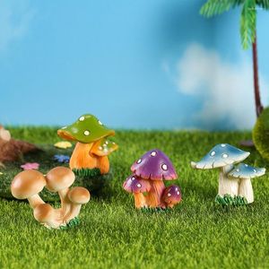 Dekoracje ogrodowe 1pcs grzybowa żywica dekoracja wróżka dekoracja domowy miniaturowy mikro krajobraz lalki mchu terrarium figurki rzemieślnicze