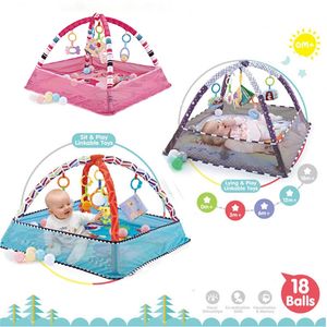 Rattles Mobiles Baby Fitness Frame Crawling Game Blanket Multifunctional Educational Mat Fence Infant Rug Enlightenment Toys 230914