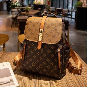 Novo lazer feminino presbiopia grande capacidade mochila impressão moda tendência popular grande saco b60