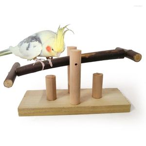 Inne zapasy ptaków Parrot Szyt Toy Wooden Cheesaw Bujane krzesło stojak barowy huśtawka papuga pajaków