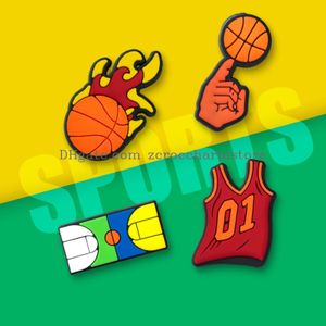 Acessórios de peças de sapato encantos de bola esportiva para decoração de tamanco beisebol futebol basquete meninos homens festa favor entrega direta otkkz