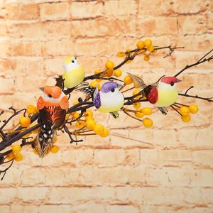 Decorações de jardim Jardinagem Artesanato Modelo de pássaros - Simulação de pássaros de penas para festa em casa