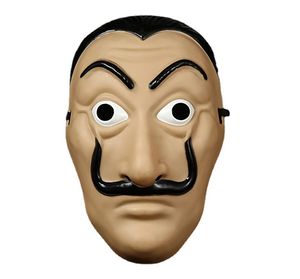 La Casa De Salvador Dali Cosplay Mask Money Heist Plastik Maskeler Cadılar Bayramı Parti UNISEX Kostüm Maskeleri Malzemeleri