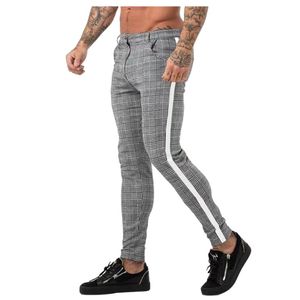 Erkek Yaz Ekose Pantolon Yumuşak Kot Pantolon Sokak Giyim Çizgili Hip Hop Pantolon Skinny Chinos Pantolonlar İnce Fit Sıradan Joggers Kamuflaj A2280