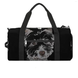 Utomhusväskor West Highland White Terrier Gym Bag Westie Dog Portable Sports Shoes Swimming Print Handbag Novelty Fitness For Men