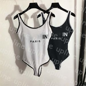 Designer mulheres uma peça de banho carta impressão biquinis natação maiô sexy sem costas maiô