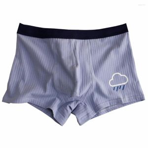 Underpants Men Sexy Cotton Underwear Soft Intimate Briefs U Pouch Loose Trunks Summer Thin Breathable Boxers Casual Swim Short