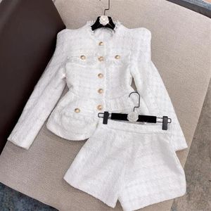 Women's Jackets Fashion Personality Original Design Women's Jacket Two-piece Bright silk Tweed Coat SLIM STYLE Fringe241y