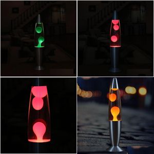 Night Lights Classic Sier-baserad Lava Lamp Factory Direct Sales 13 Inch Metal Bottom Wax Creative Decorative Jellyfish Drop Delivery Li Dhxrx