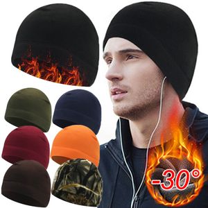 Beanie/Totenkopfkappen Männer Frauen Beanies Hüte Winter Warm Sport Radfahren Laufen Ski Motorhaube Kappen Outdoor Fleece Winddicht Militärische Taktische Kappe 230914