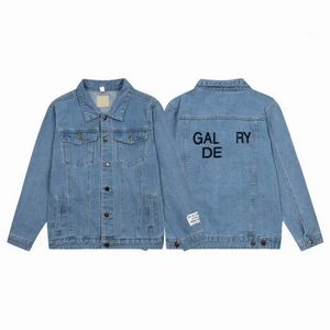 Gallerie del designer di abbigliamento Giacca di jeans maschile e femminile maschi