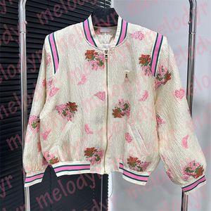 Jacquard flor jaquetas mulheres estilo curto cardigan carta de metal contraste cor casaco designer quente gola jaqueta