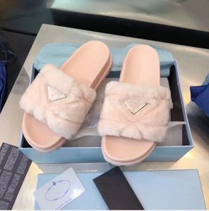 Sandals Slippers Designer Shoes Flip Flops Fashion Anti-Slip Female Slides Women Furry Fluffy Faux Fur Luxury Brand Warm Indoor P965