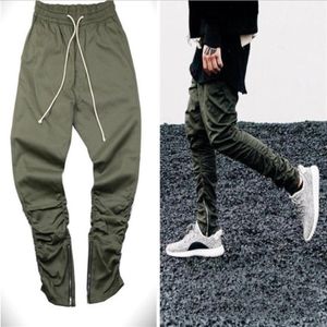 Mens Corredores Side Zipper Calças Hip Hop Moda High Street Jogger Pant com 3 Cores Tamanho Asiático 30-36235O