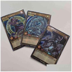 Yu Gi Oh Rd Flash Japanese Specialty Blue Eyes White Dragon Black Magician Real Red Hobby Collection Card G220311 Drop Delivery Dhfi4