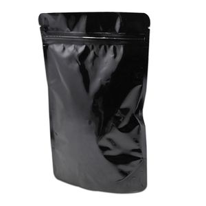 15x23 cm Ziplock Foglio di alluminio Borsa termosaldata Nero Puro Mylar Foil Pacchetto Borsa con cerniera Custodia per tè Fiore Conservazione degli alimenti 20 pezzi Lot236S