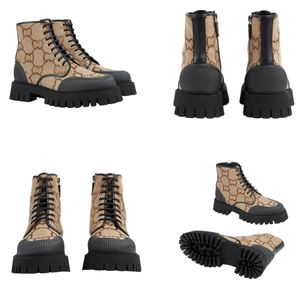 Botas masculinas femininas designer meia bota estilo clássico sapatos de couro real moda inverno outono botas de neve bota de tornozelo de lona de náilon
