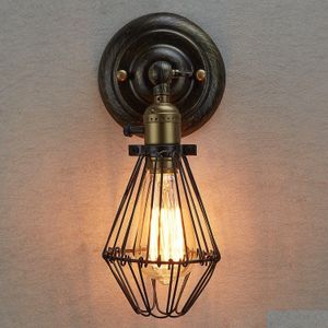 Lampade da parete Edison Lampadari vintage Filo rustico appeso Gabbia industriale Luce Camera da letto Corridoio Luci di consegna a goccia Illuminazione interna Dhfzb