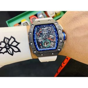 Mens Watch Superclone AAAA Mechanics Watch Richa Milles Wristwatches RM11-04 Full Fashion Chronograph UHR 2UFQ RM11 CORBON