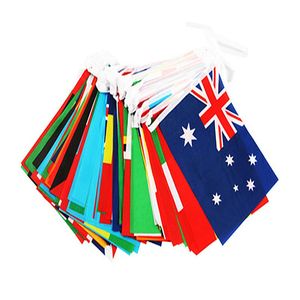 Banner-Flaggen ZXZ Welt-Wimpelkette, 14 x 21 cm, 20 x 30 cm, 100–200 Stück, Fußball, Fußball, Nationalflagge, Welt-Länderflaggen, Wimpelkette, kleine Weltflaggen, 230914
