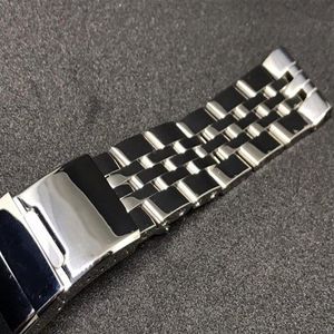 22 24mm Silver Two Tone Gold Stainless Steel Wrist Strap Watch Belt Watch Band Strap3011