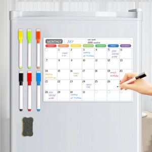 Whiteboards Magnetic Calendar Daily Weekly Monthly Planner Board Refrigerator Message Board with 6 Markers 1 Eraser 40x30cm 230914