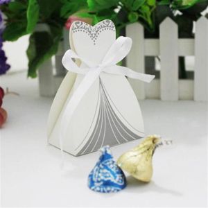 Candy Box Bride Groom Wedding Bridal Favor Favor Favor Pudełka Gown Suknia Tuxedo 100 szt. 50 par new232J